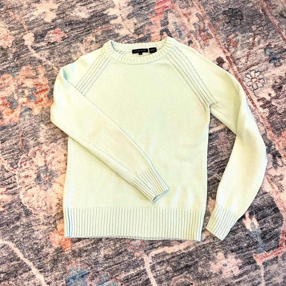 Mint green 100% cotton sweater-Small